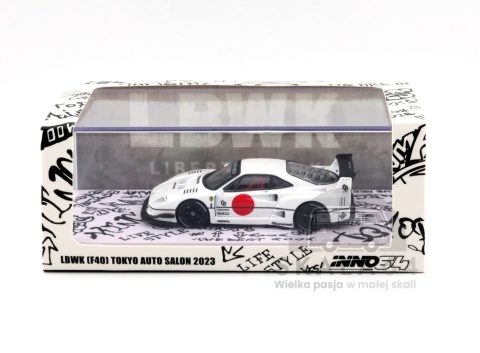 LIBERTY WALK F40 Hinomaru JDM スケートデッキ INNO64 1:64 Ferrari F40 Liberty Walk Tokyo Auto Salon 2023 Edition